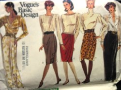 2382 VOGUE EZ STRAIGHT OVERLAY SLIT SKIRT LENGTHS PATTERN 6-22 3 SZS